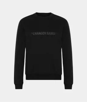 Black bamboo sweatshirt with logo