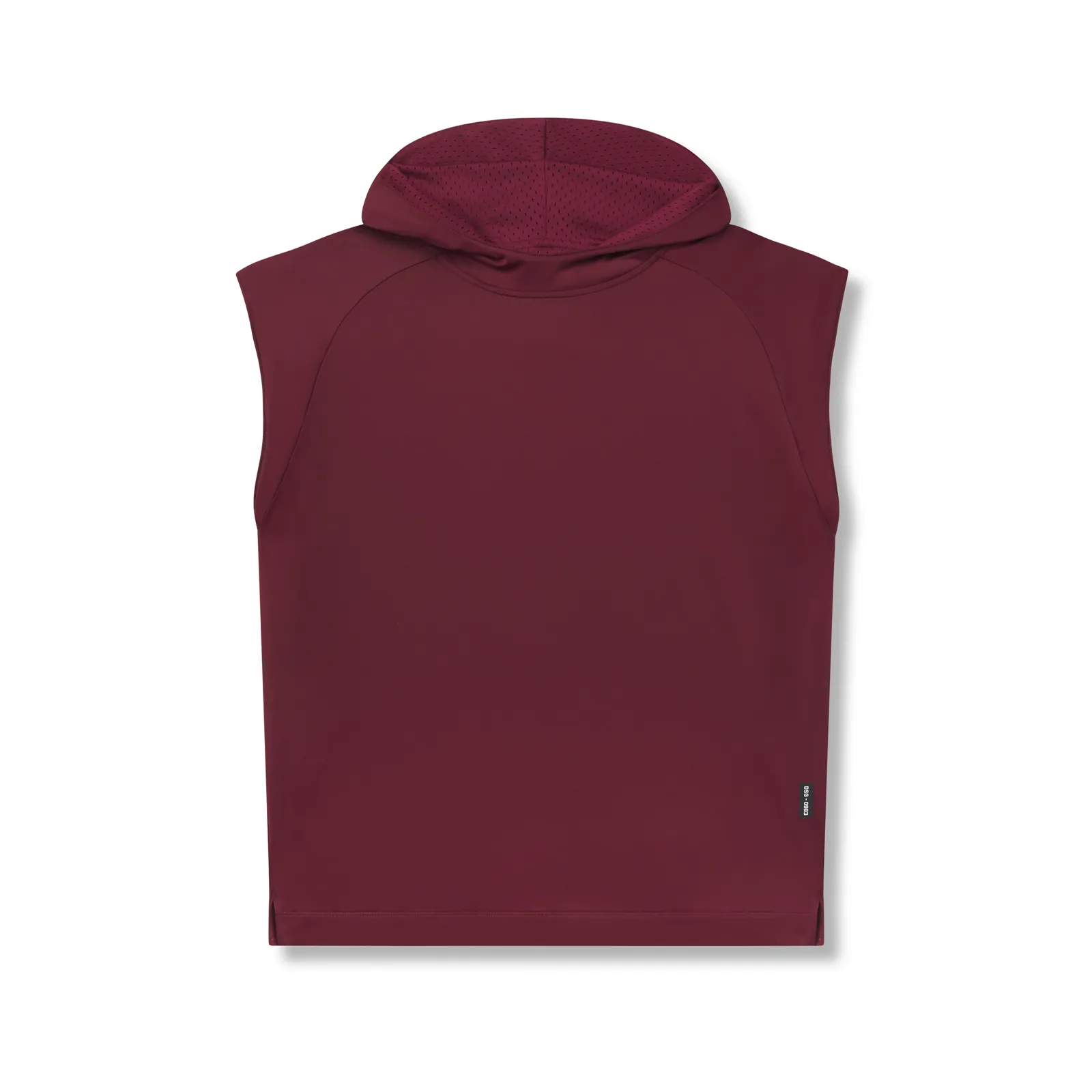 0983. Reversible 2-in-1 Cutoff Hoodie - Crimson