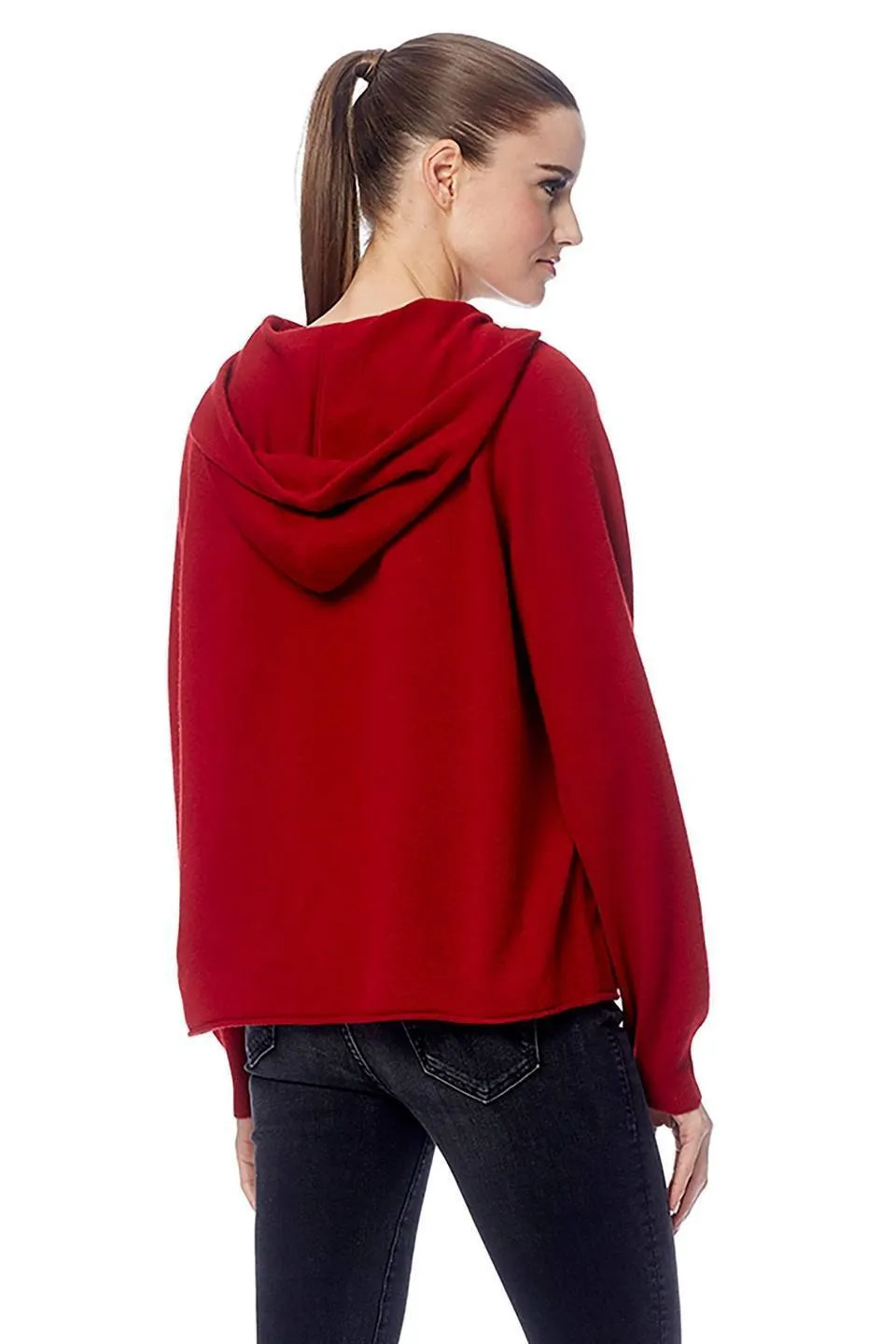 360 Cashmere - Collegiate Skull Hoodie in Crimson/Corona