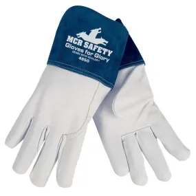 4850LH MCR Safety Gloves for Glory Welding Gloves, Large, Leather, White