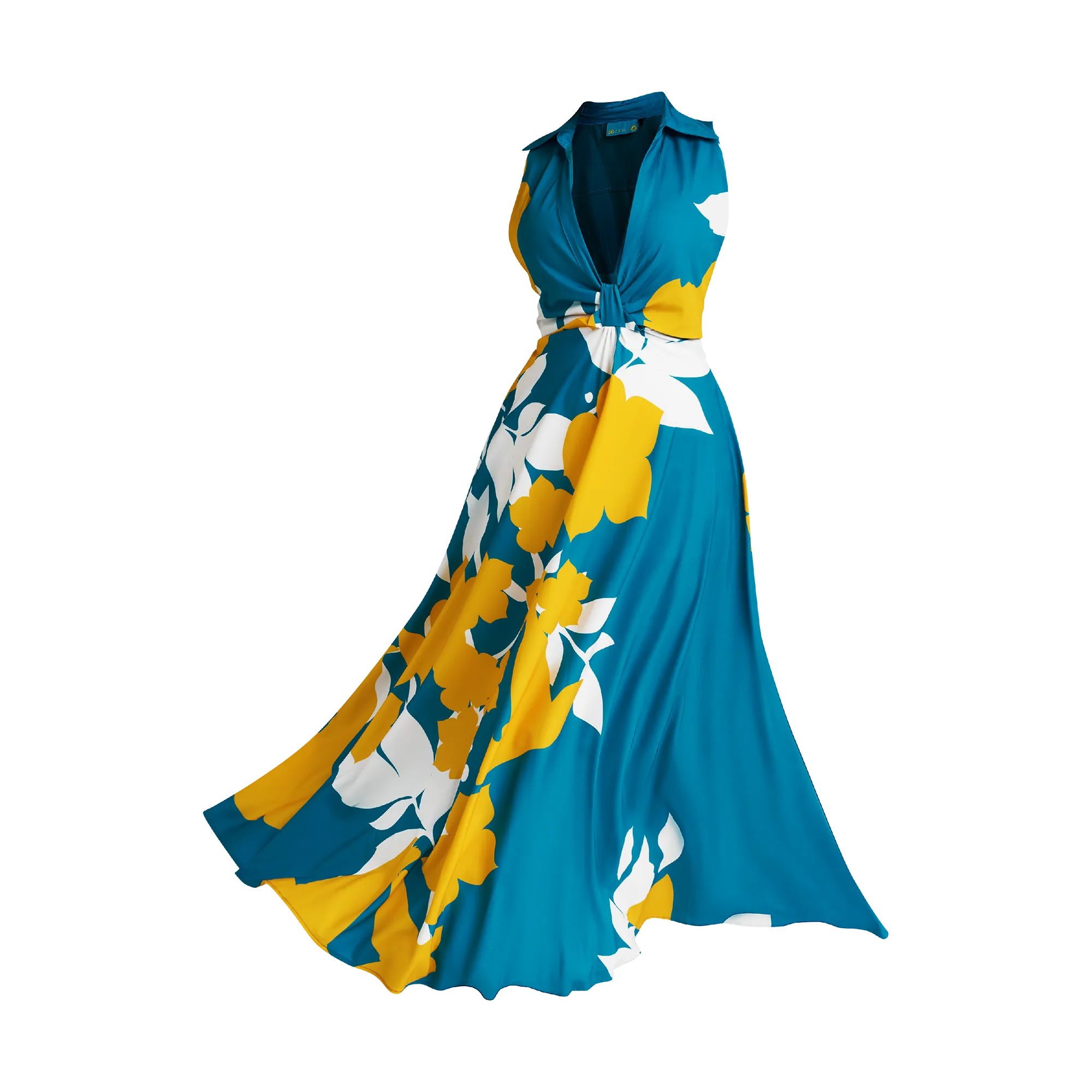 51ST INDEPENDENCE CUTOUT DRESS-AQUA