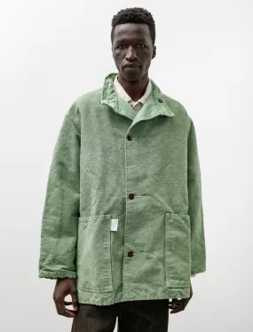 953 Double Breasted Split Back Coat Herdwick Chlorophyll Dyed