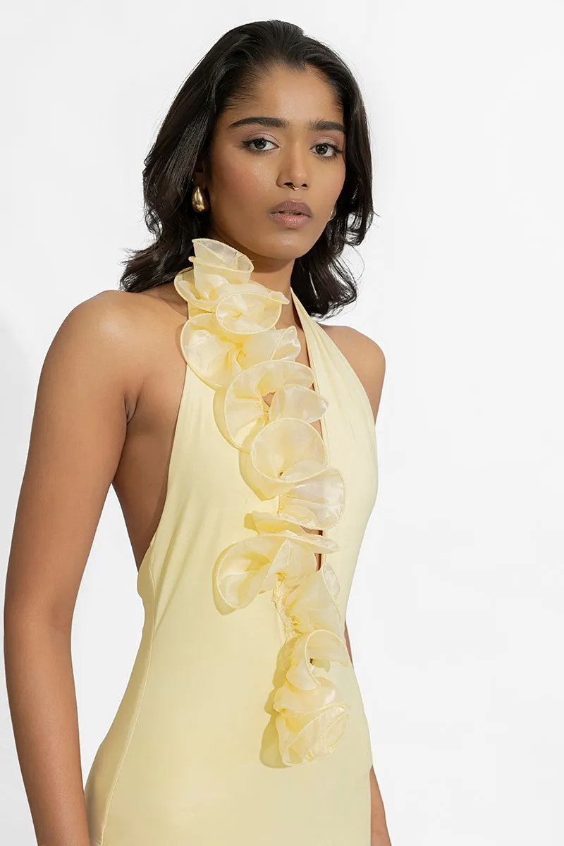 ADELA BUTTER YELLOW MAXI DRESS