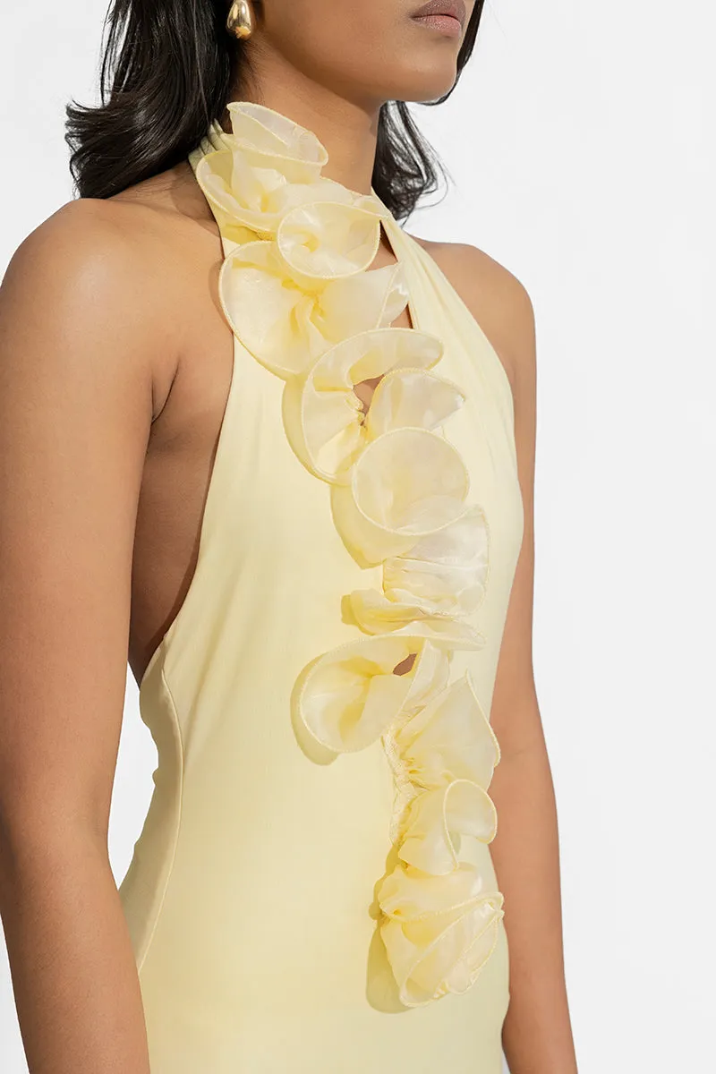 ADELA BUTTER YELLOW MAXI DRESS