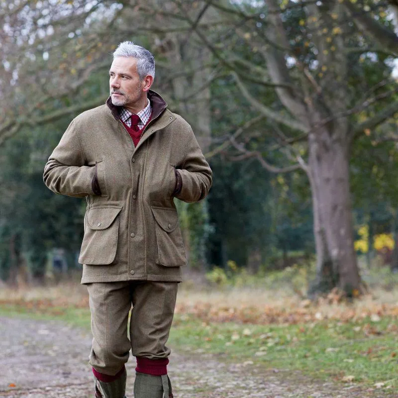 Alan Paine Combrook Mens Tweed Waterproof Field Coat - Hawthorn