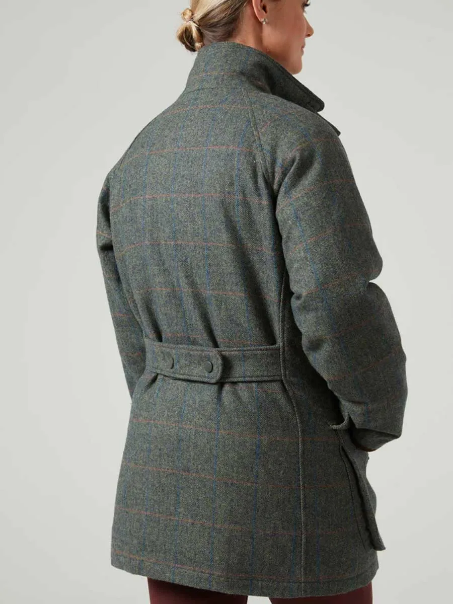 ALAN PAINE Combrook Tweed Shooting Coat - Ladies Tweed - Spruce