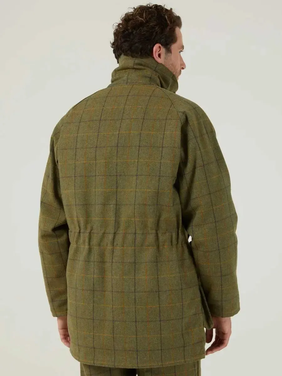 ALAN PAINE Rutland Mens Waterproof Shooting Coat - Dark Moss