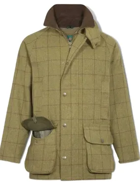 ALAN PAINE Rutland Shooting Coat - Kids Waterproof Tweed - Lichen