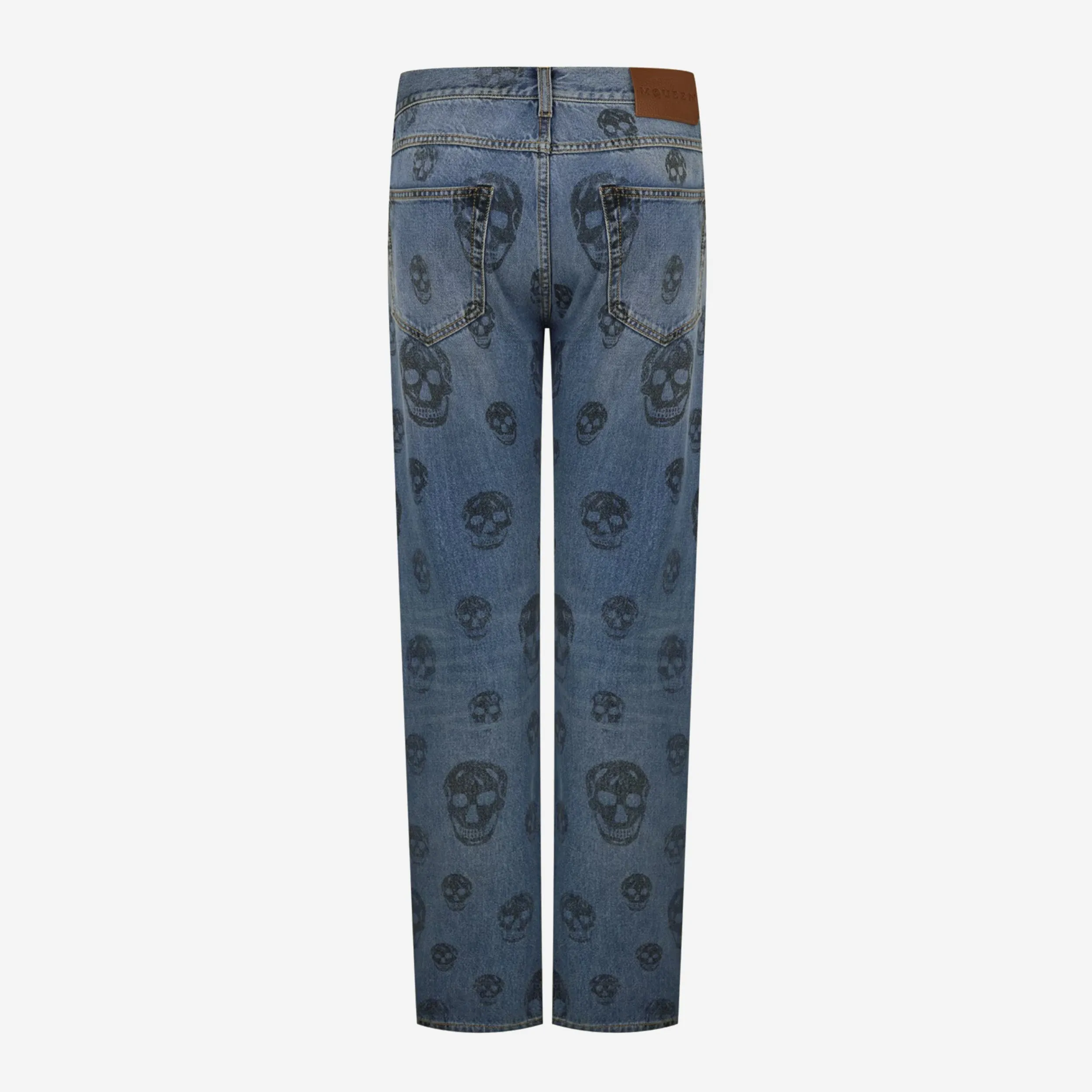 Alexander McQueen Skull Print Denim Jeans