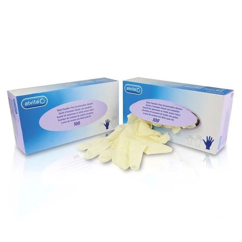 Alvita / Unicare / Mckinnon Vinyl Powder Free Gloves Small x 100