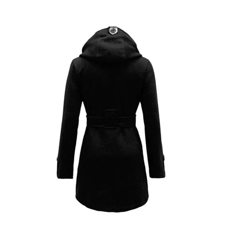 Amazing Double Breasted Hooded Coat