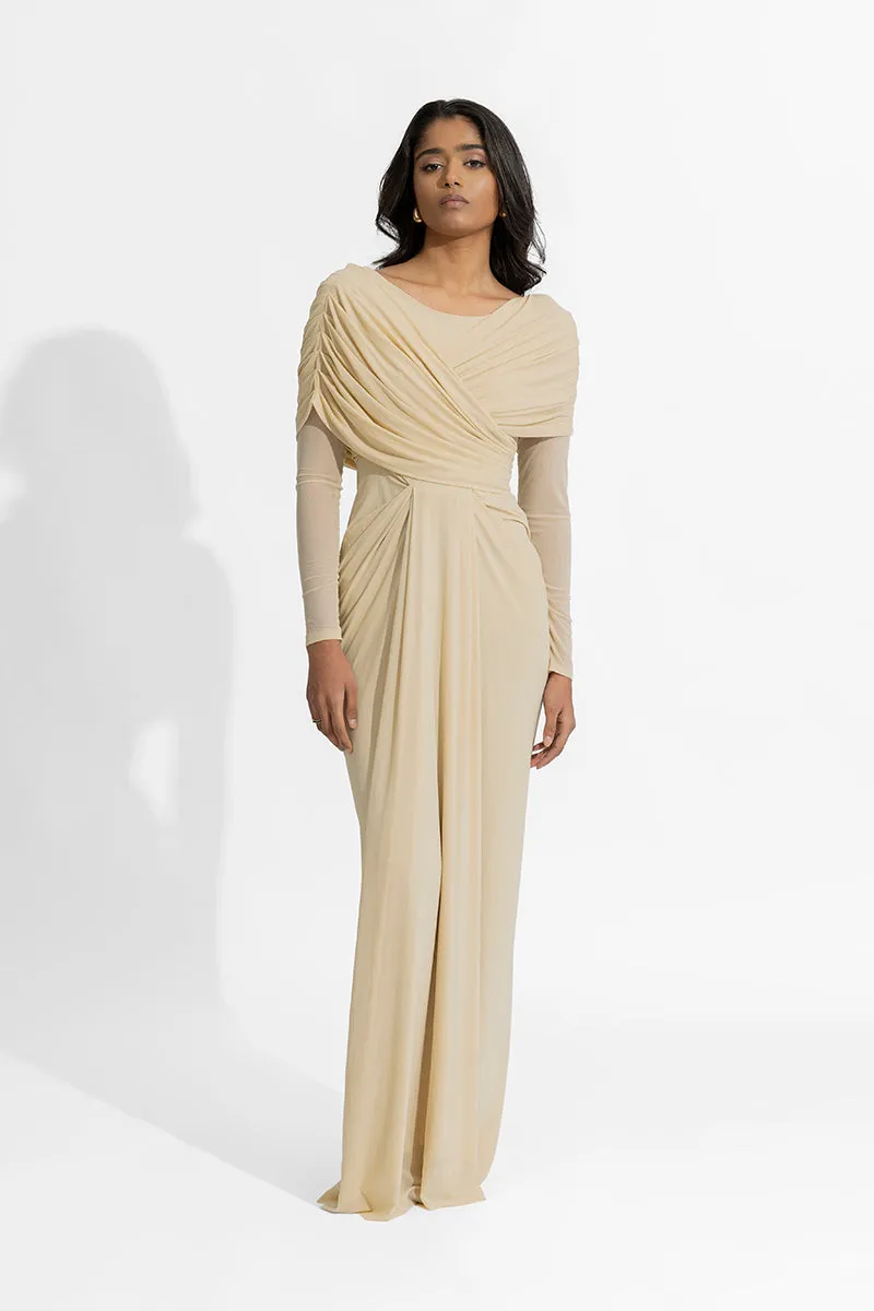 AMELIA BEIGE MAXI DRESS