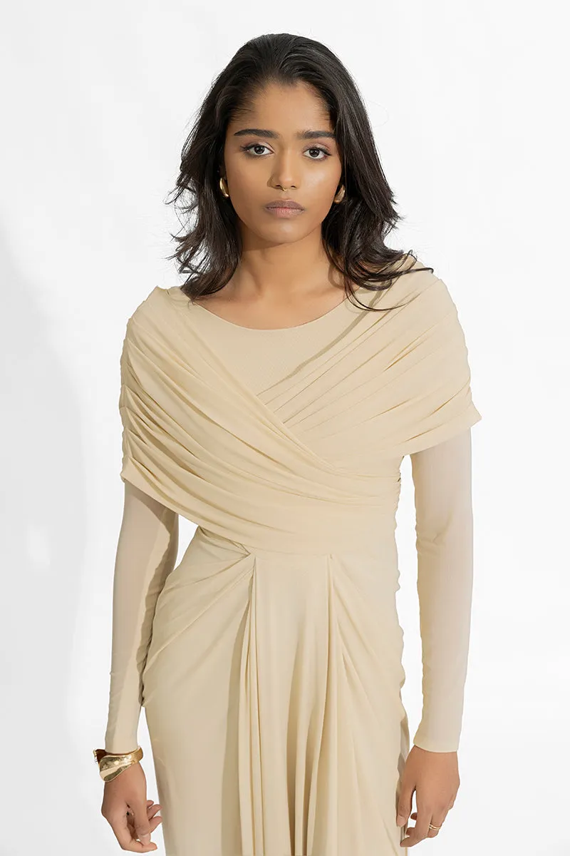 AMELIA BEIGE MAXI DRESS