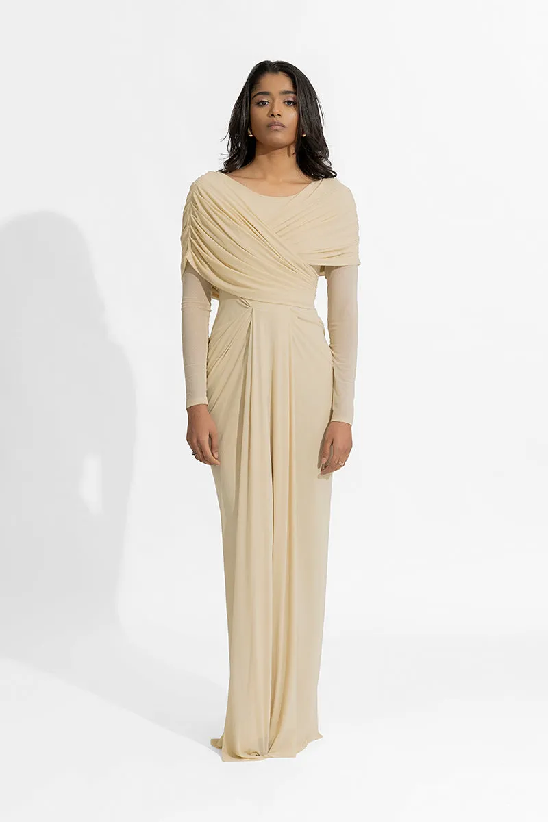 AMELIA BEIGE MAXI DRESS