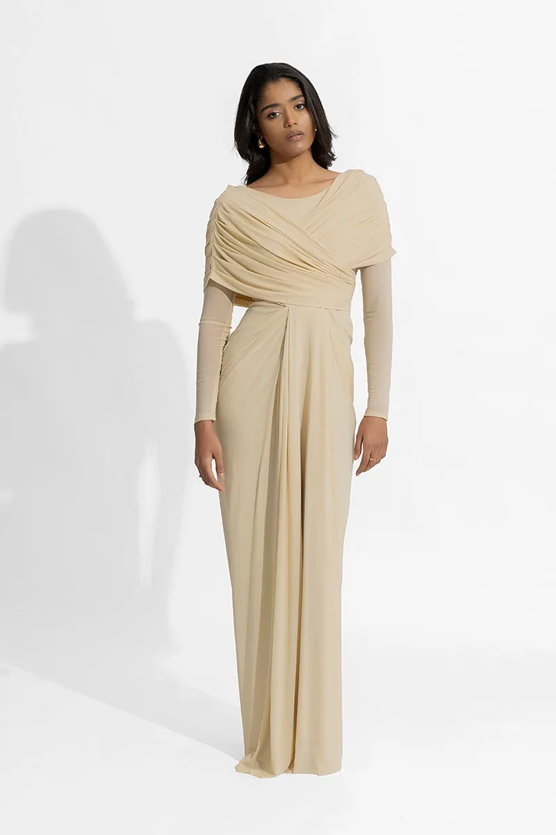 AMELIA BEIGE MAXI DRESS