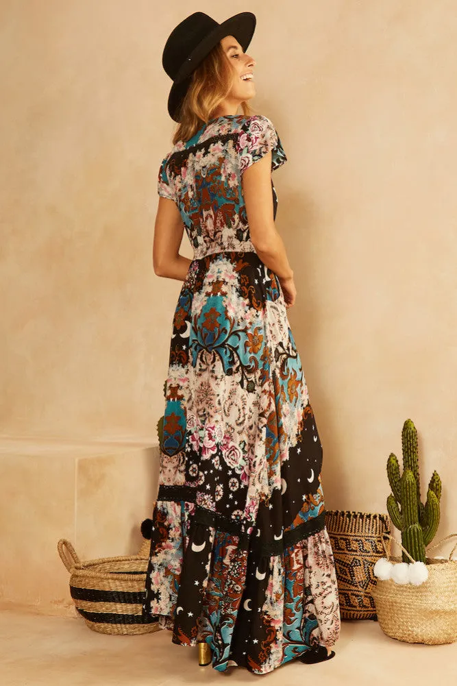 Art Generation Maxi Dress Black