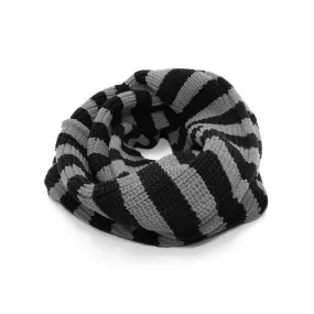 Baby Knit Infinity Scarf Toddler Neck Warmer | Gray Black