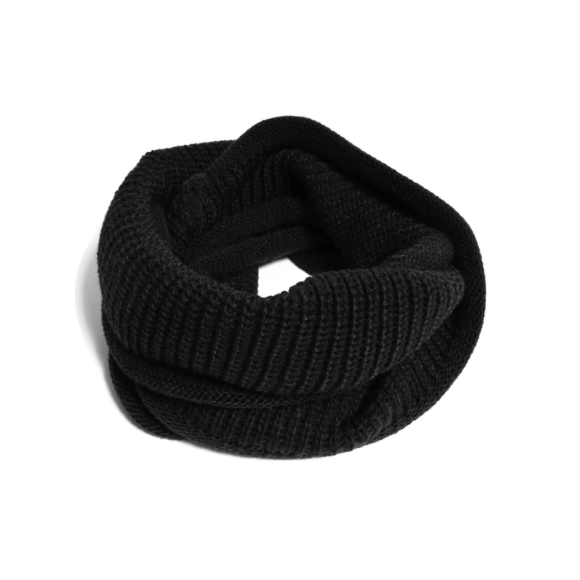 Baby Knit Infinity Scarf Toddler Neck Warmer | Gray Black