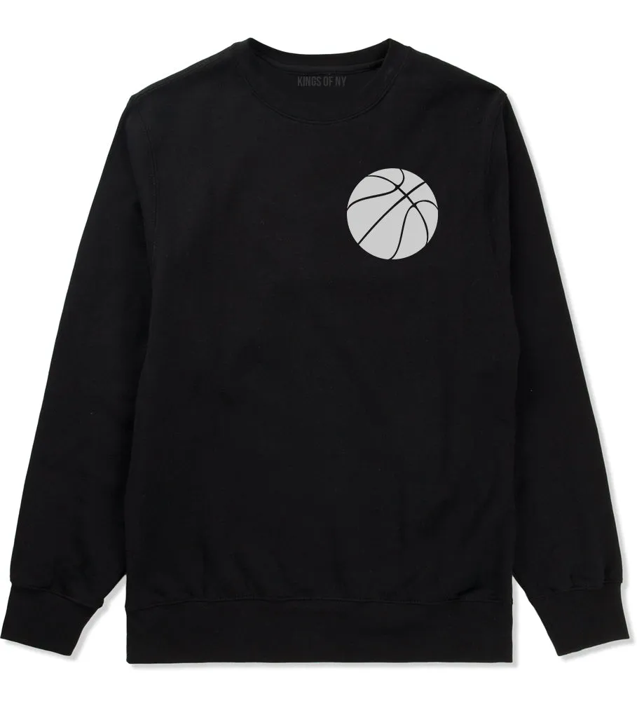 Basketball Logo Chest Mens Crewneck Sweatshirt