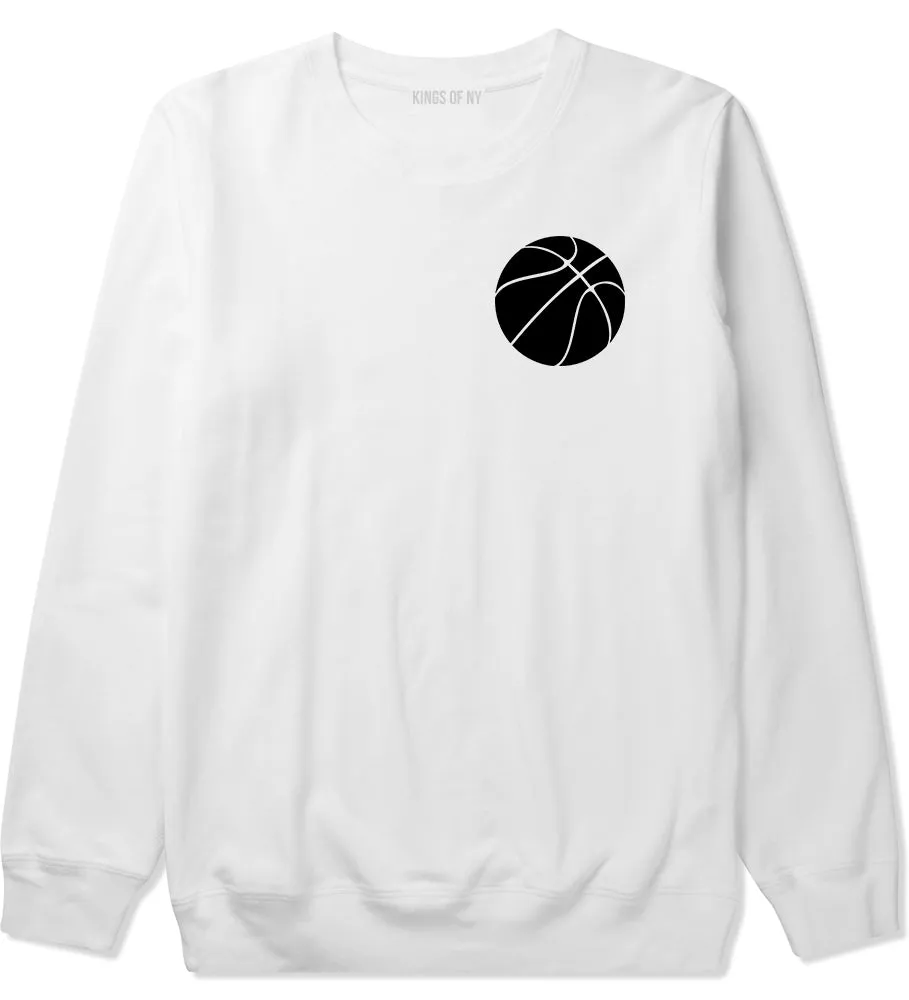 Basketball Logo Chest Mens Crewneck Sweatshirt