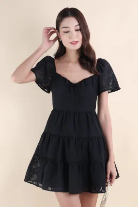 BAXLEY ORGANZA DRESS IN BLACK