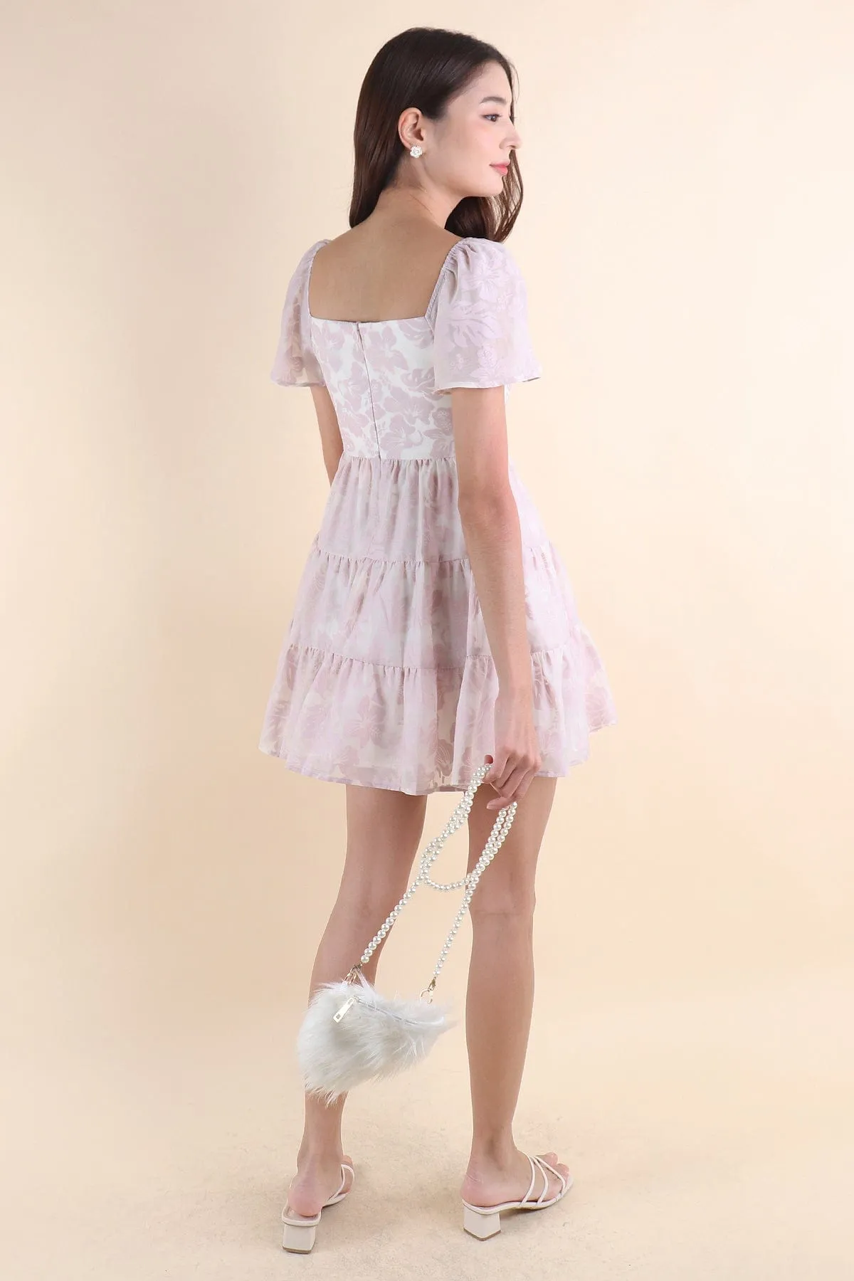 BAXLEY ORGANZA DRESS IN LILAC PINK