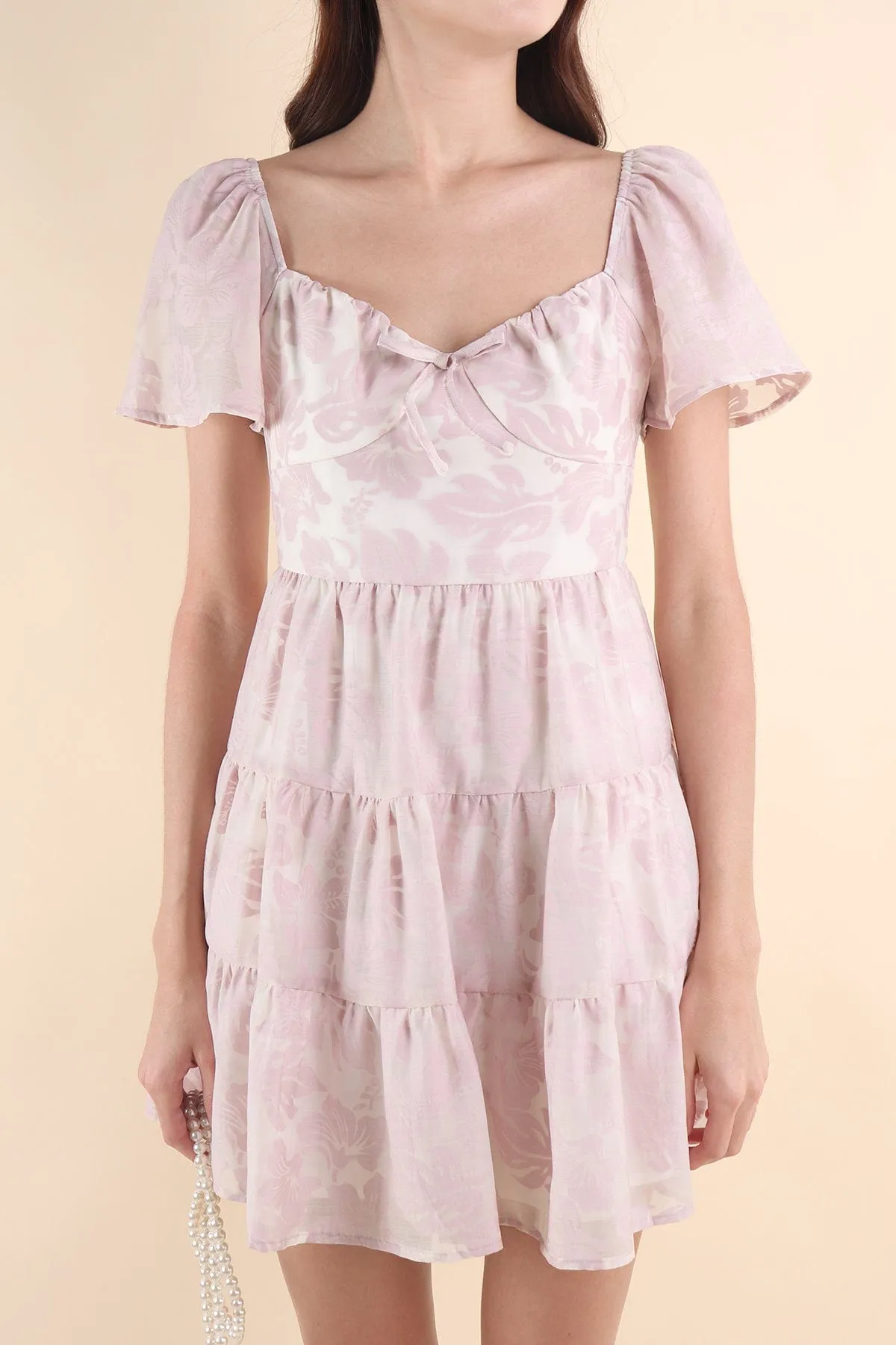 BAXLEY ORGANZA DRESS IN LILAC PINK