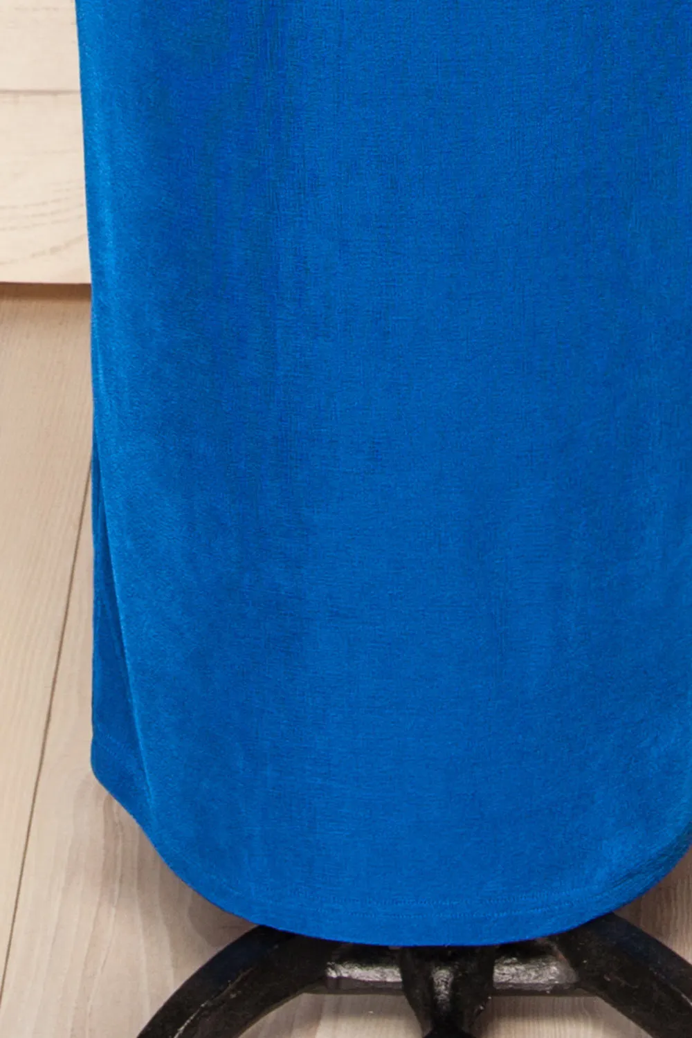 Belleville | Sleeveless Blue Ruched Maxi Dress