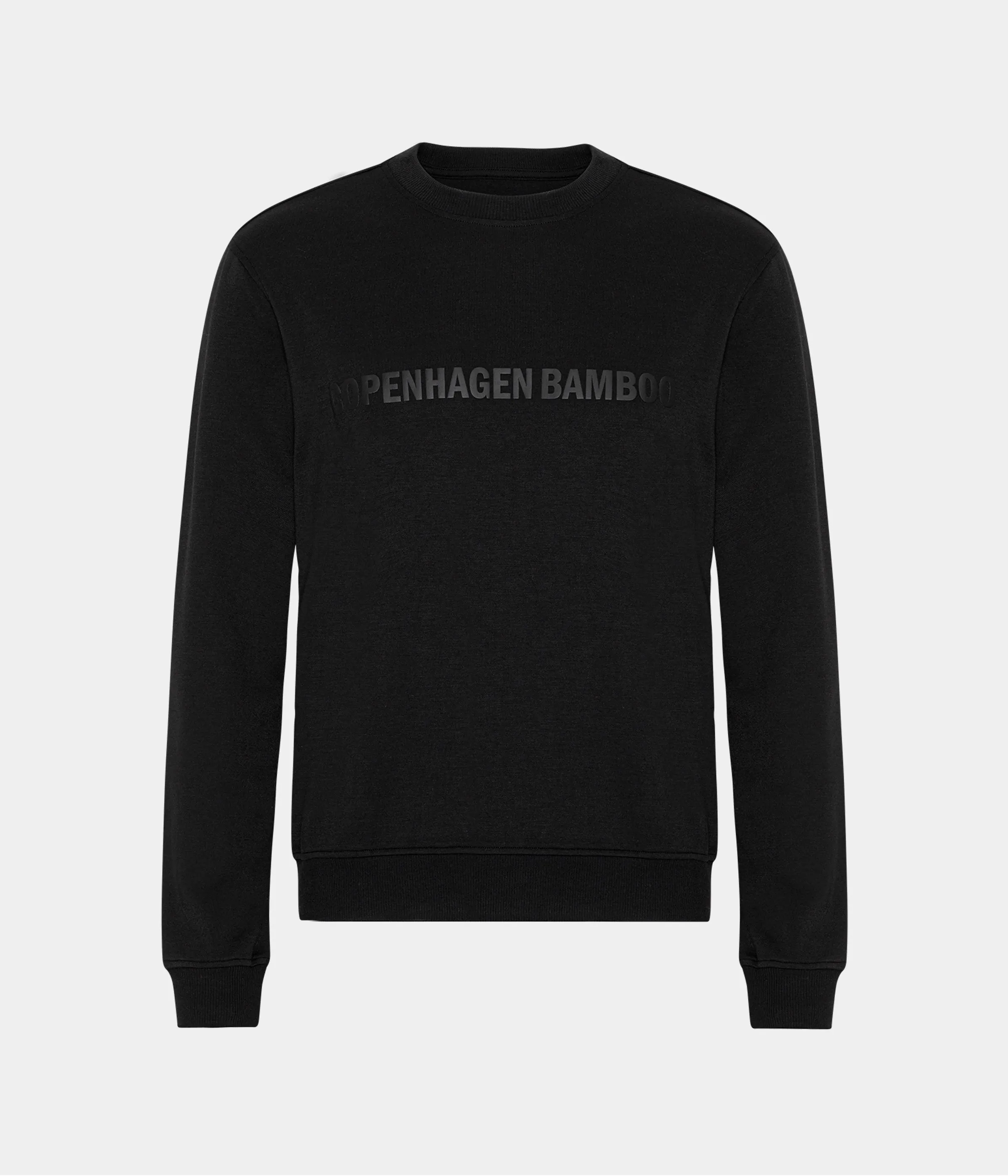 Black bamboo sweatshirt with logo