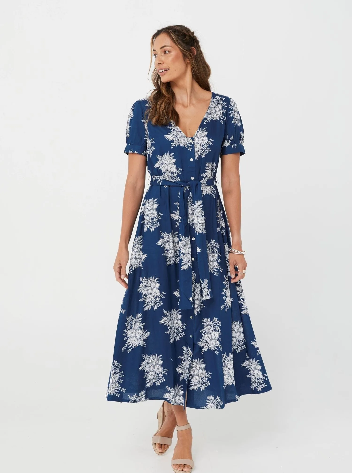 Blue Floral/Viscose - Gabrielle Dress