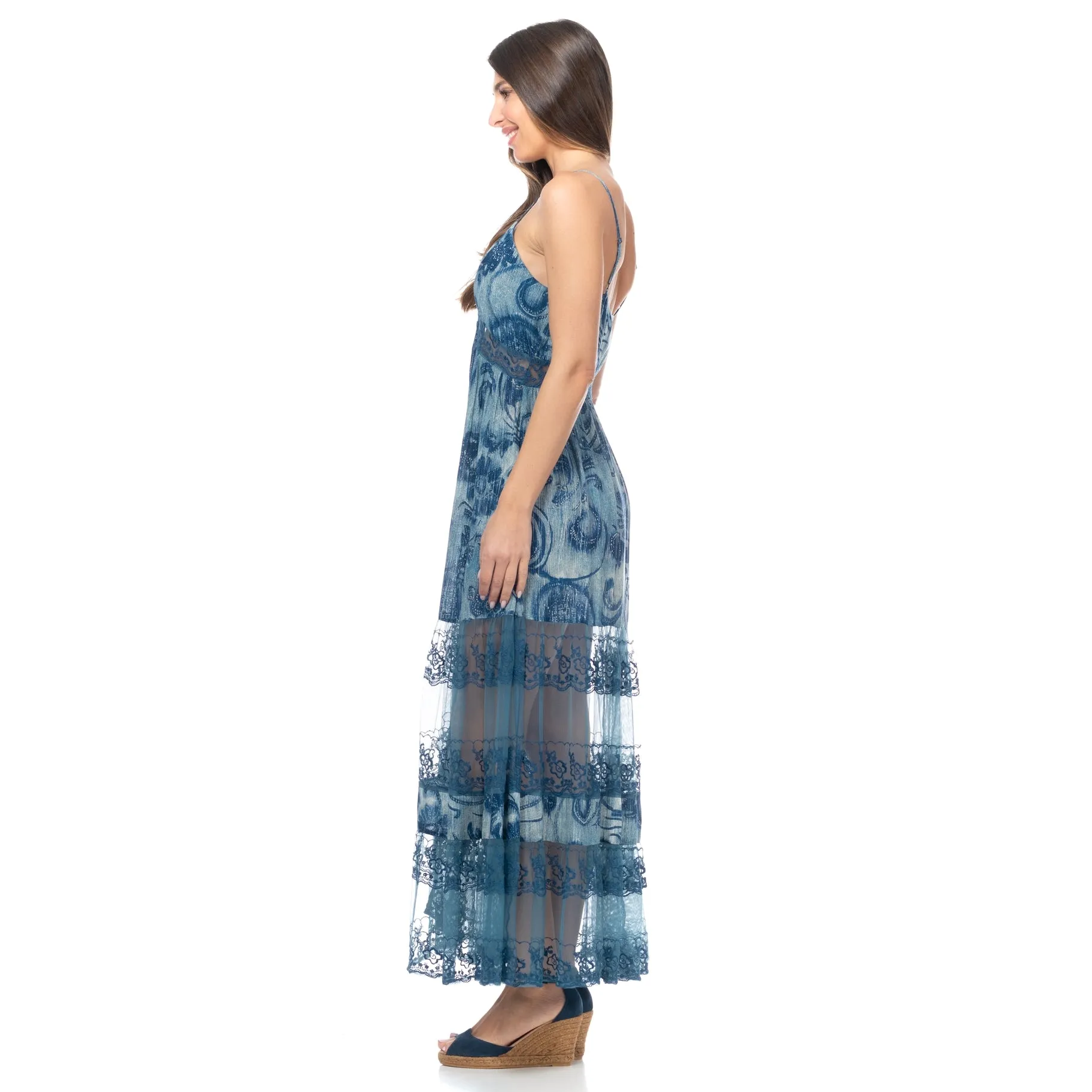 Blue Lace Waves Dress