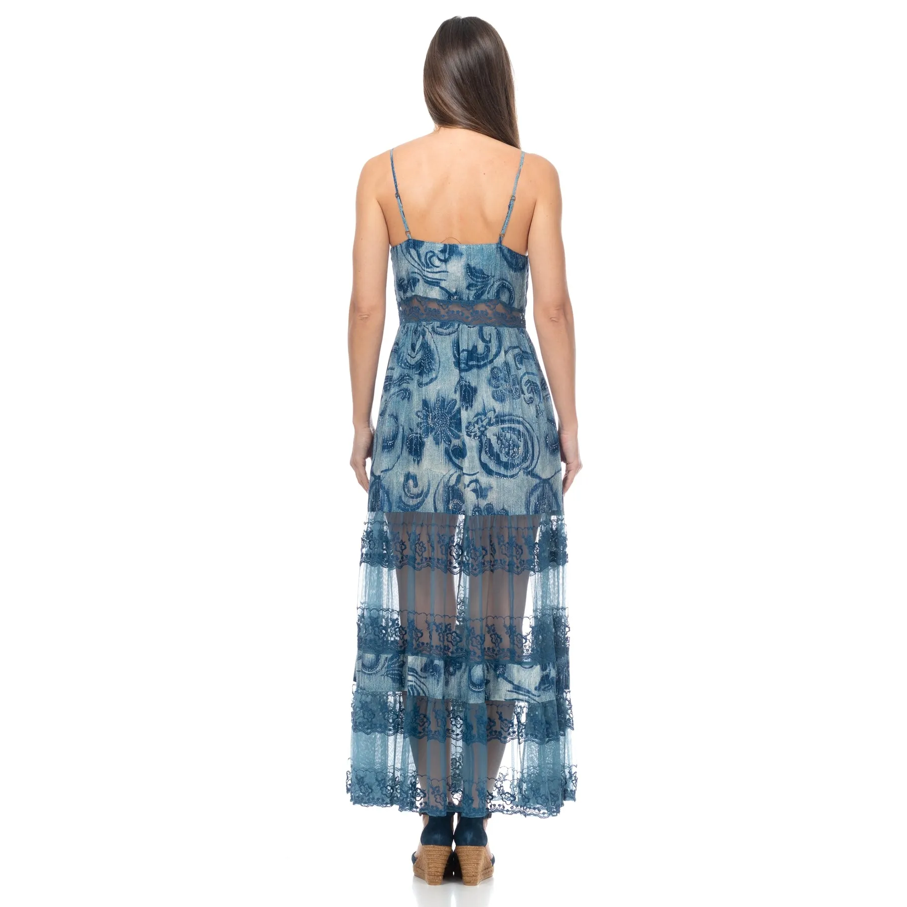 Blue Lace Waves Dress