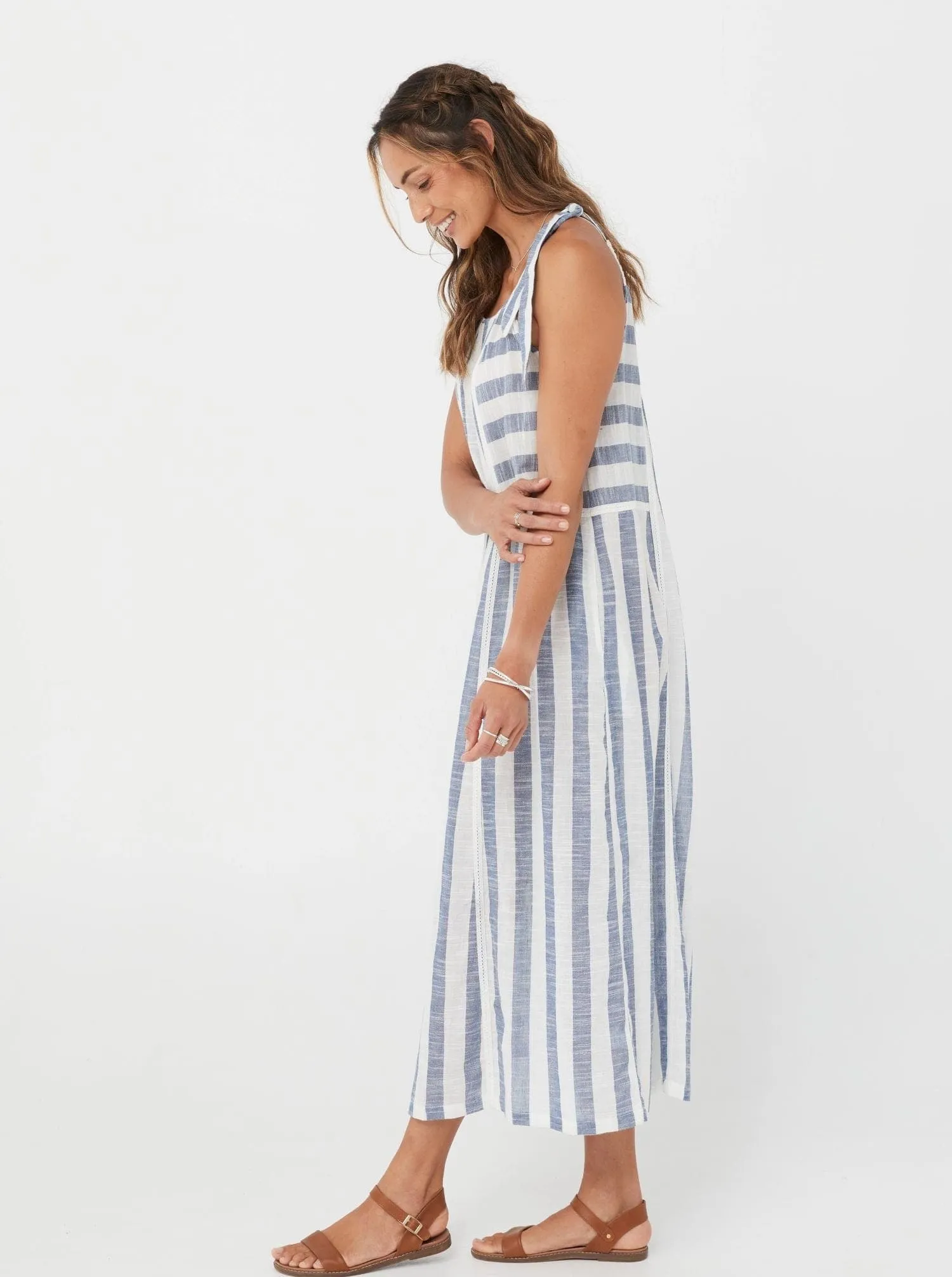 Blue Stripe/Cotton -Xanta Dress