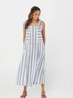 Blue Stripe/Cotton -Xanta Dress