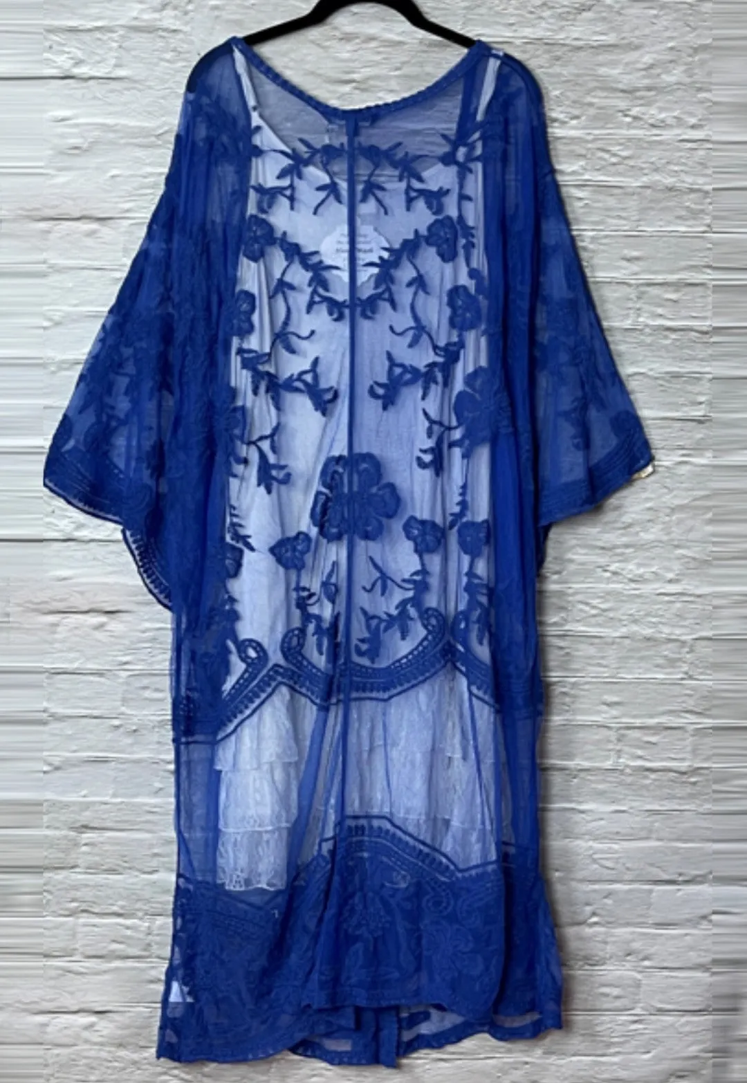 Bright Day Bohemian Blue Maxi Kimono