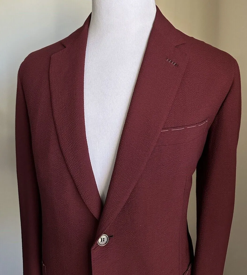 Brioni Men’s Wool/Silk Sport Coat Blazer Jacket Burguy 44R US/54R Eu New $5400