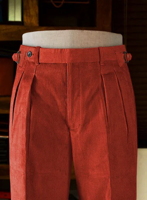 Burnt Sienna Colonel Corduroy Trousers