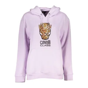 Cavalli Class Purple Cotton Sweater