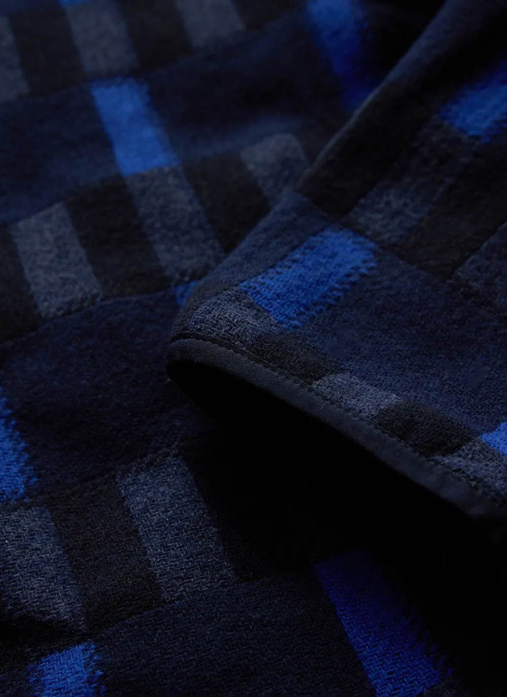 Check Anderson Wool Fleece | Wool | Blue