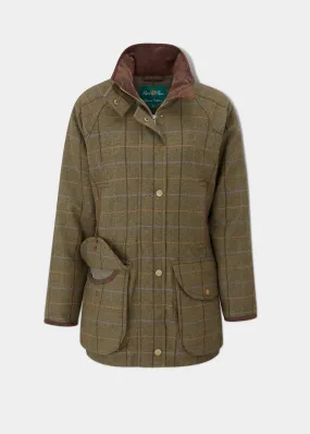 Combrook Ladies Tweed Shooting Coat In Hazel - Shooting Fit