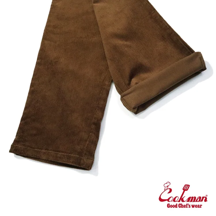 Cookman Chef Pants Semiwide - Corduroy : Dark Brown