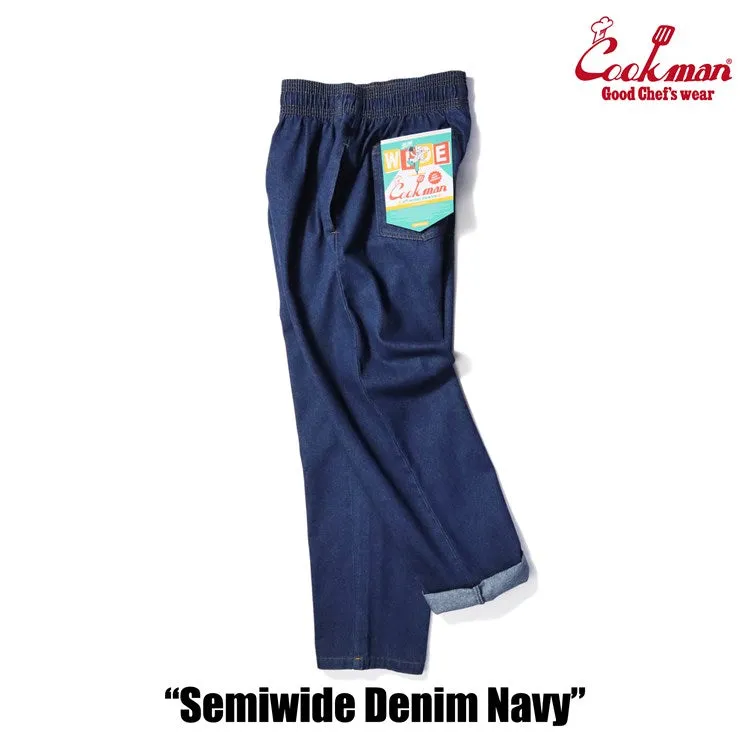 Cookman Chef Pants Semiwide- Denim : Navy