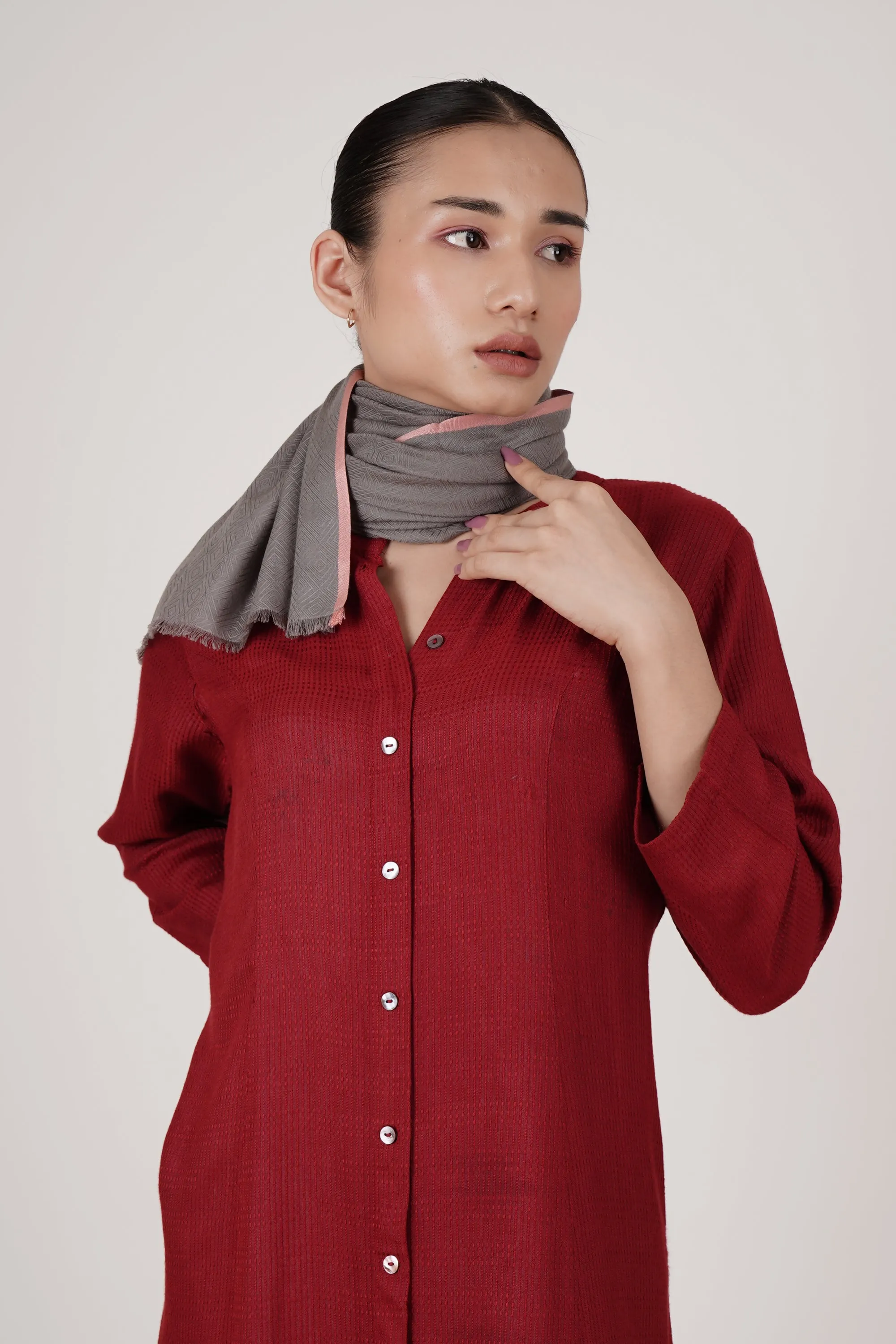 Cotton Blend Plain Scarf