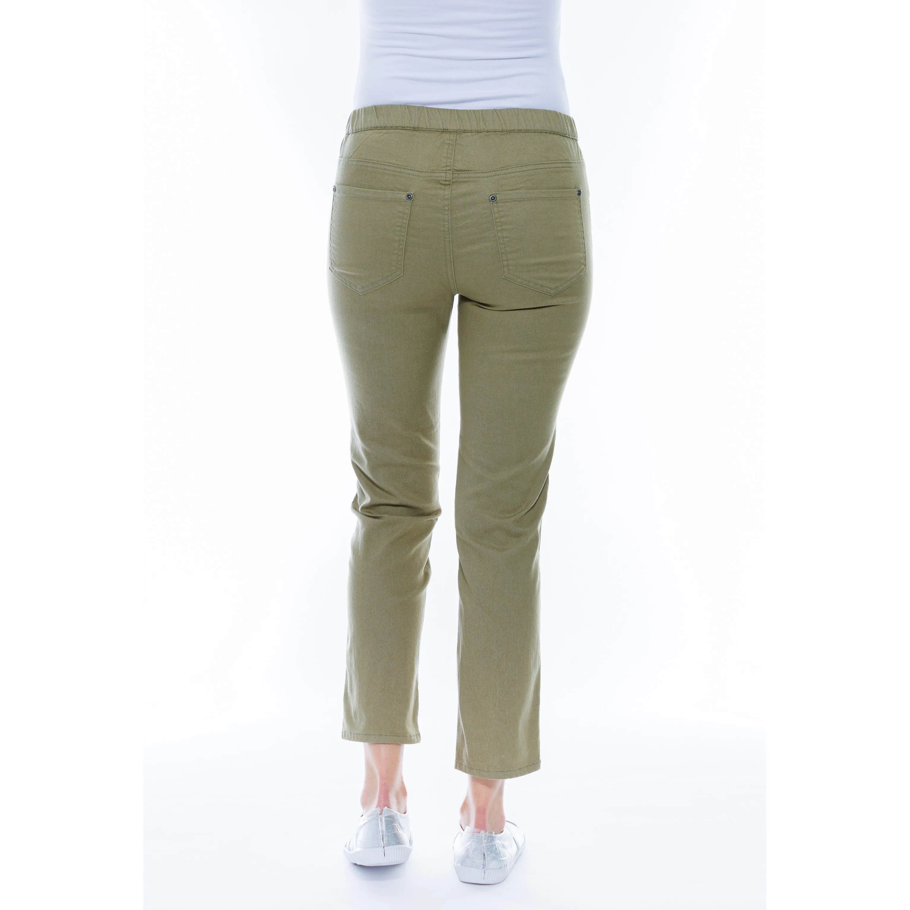 Cropped Jeans by Cafe Latte -Khaki