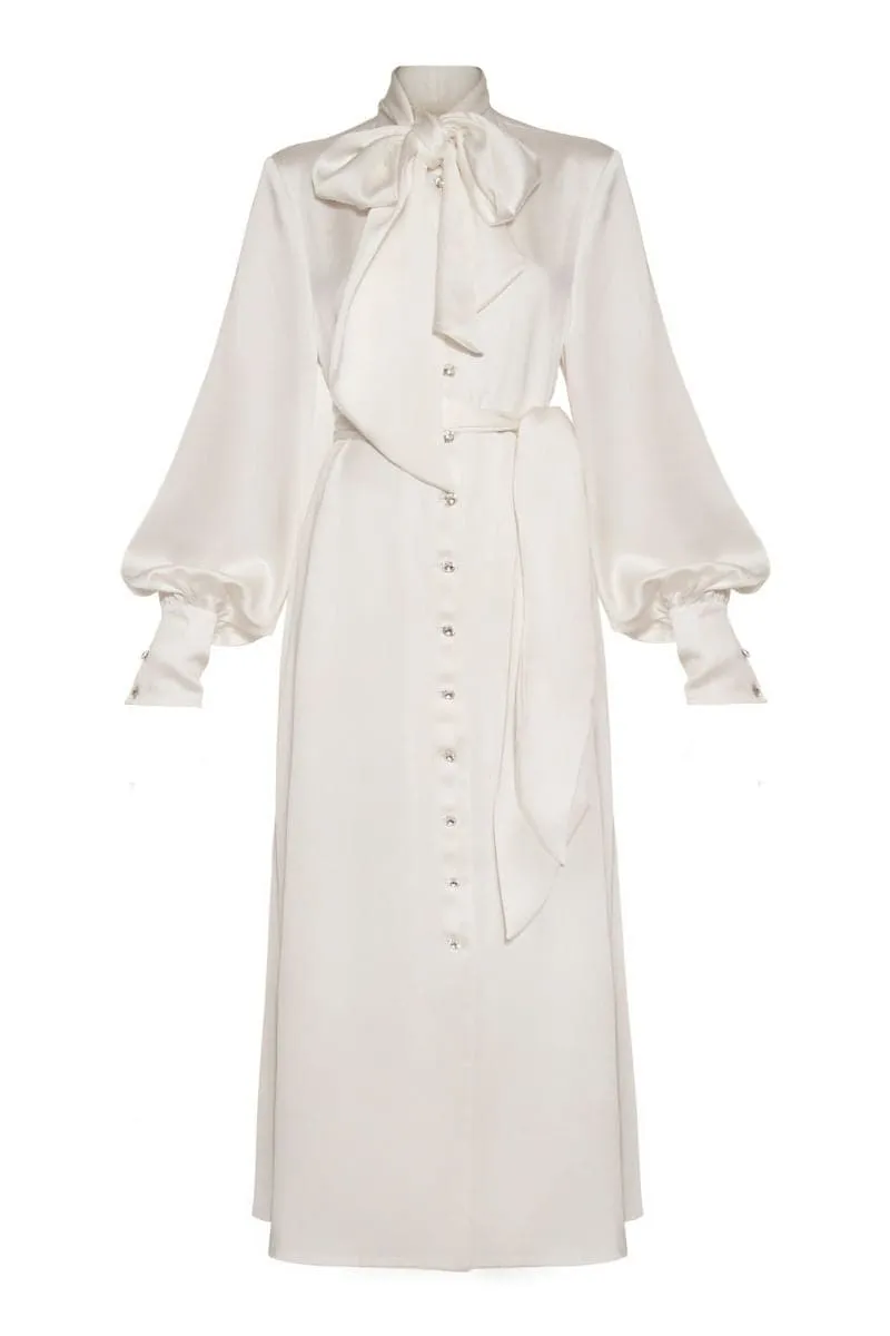 CULT MIA X LIYA IVORY MIDI DRESS