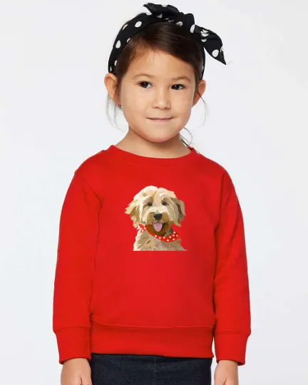 Custom Kid/Youth Dog Sweatshirt, Custom Dog Photo Portrait Sweatshirt | Personalized Dog Shirt, Custom Dog Mom Shirt, Dog Lovers Sweatshirt