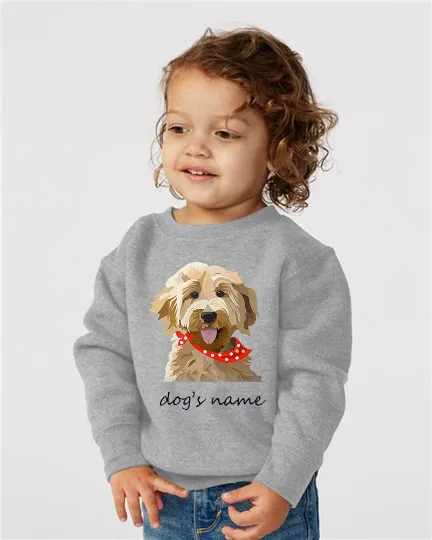 Custom Kid/Youth Dog Sweatshirt, Custom Dog Photo Portrait Sweatshirt | Personalized Dog Shirt, Custom Dog Mom Shirt, Dog Lovers Sweatshirt