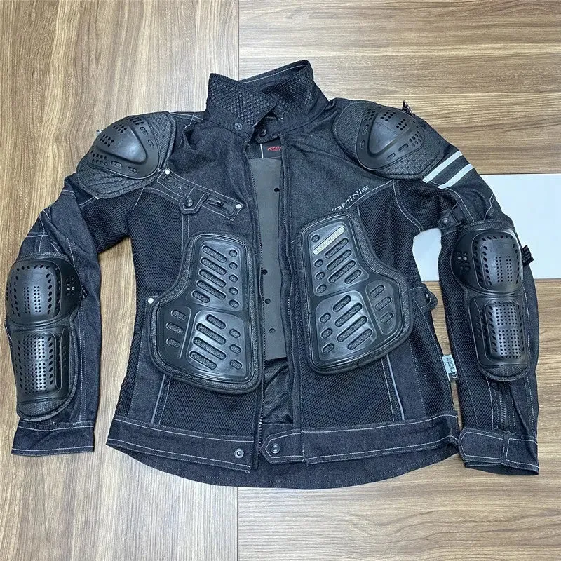 Custom Motorcycle Jacket Men Racing Suit Motocross Jeans Windproof Moto Denim Jackets Protective Gear Removable Liner 2 Colors