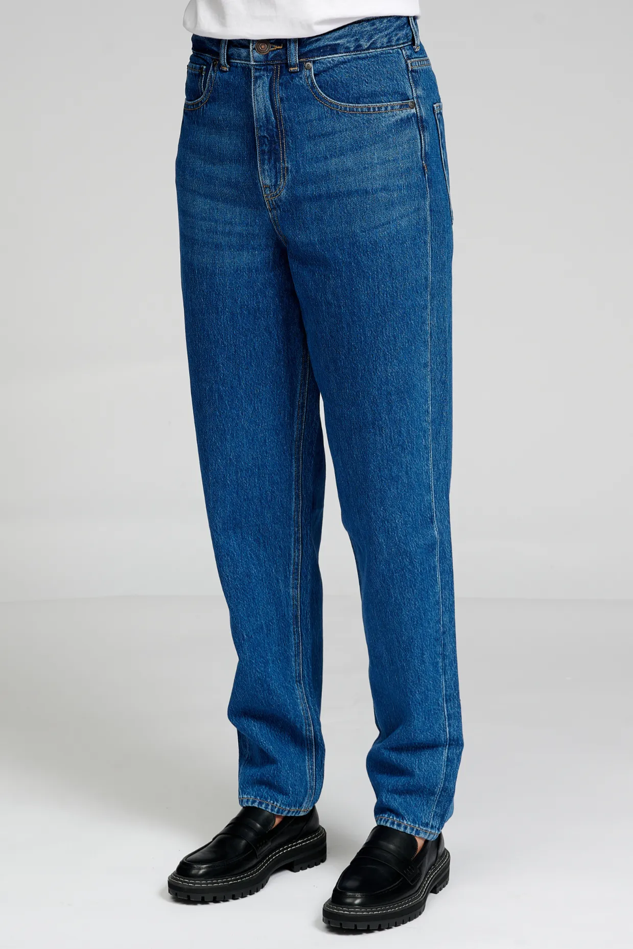 De Originale Performance Mom Jeans - Medium Blue Denim