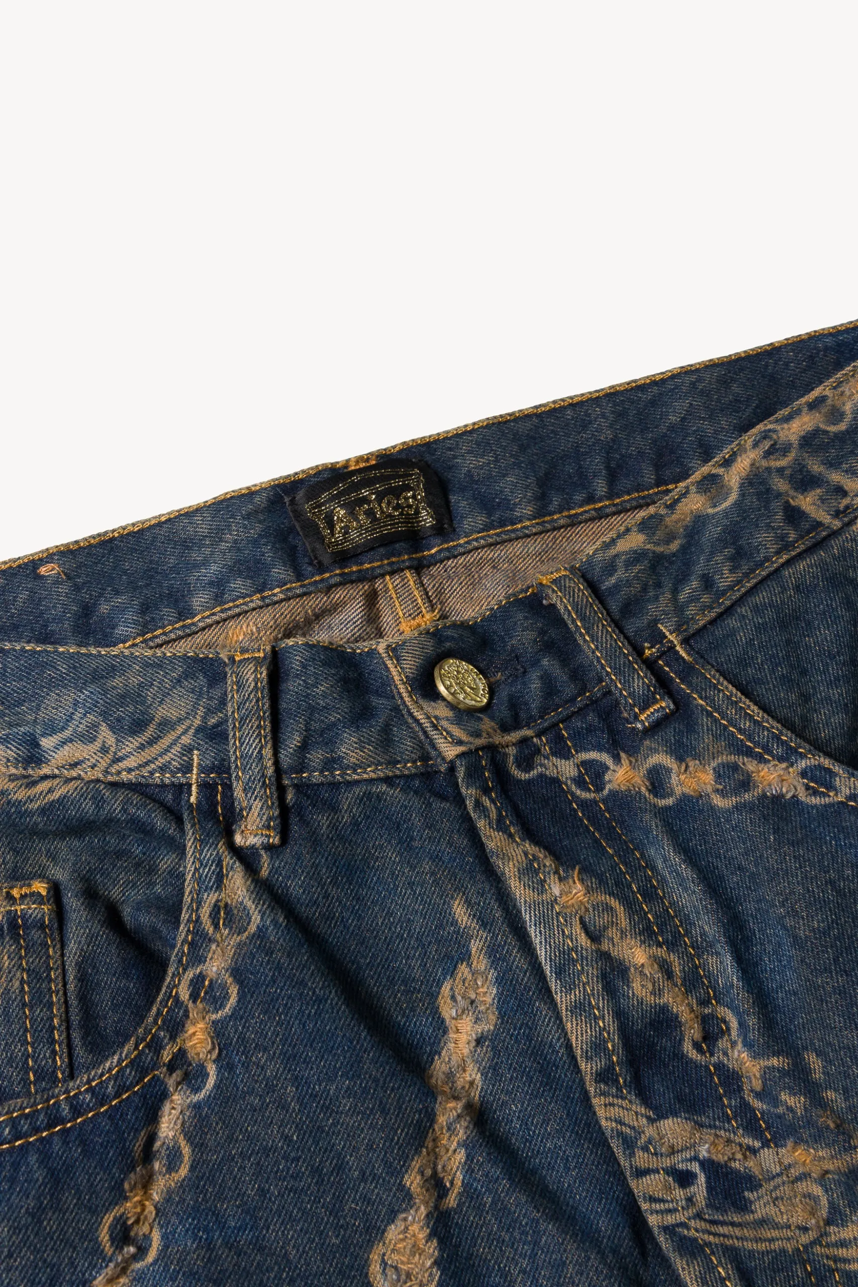 Destroyed Chain Batten Jean